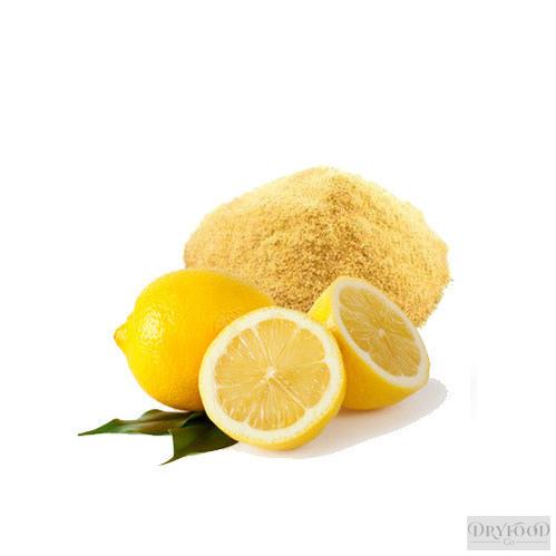 Bright yellow Citrus limon extract powder with a fine, tart texture ideal for beverages and baking