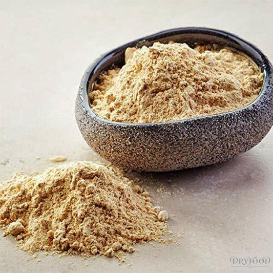 Rich, finely ground Mulethi Extract Powder showcasing its vibrant golden-brown color and smooth texture