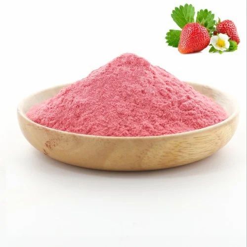 Spray-dried Strawberry Extract Powder (Fragaria × ananassa) with natural anthocyanins, perfect for smoothies and confectionery coatings