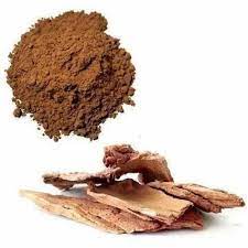 Arjuna Bark Extract Powder in rich cocoa-brown color, soluble in warm liquids, ideal for latte blends