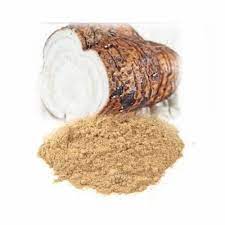 Vadarikand Extract Powder (Pueraria tuberosa) with pale-beige tuber concentrate for traditional tonic applications, valued for its mild vanilla-nut taste, mixes smoothly into protein shakes, desserts or capsule lines without added sweeteners or dairy